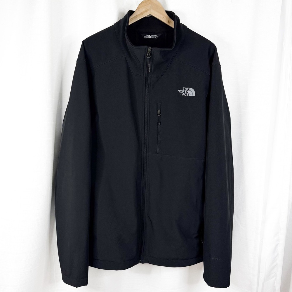 The North Face Apex Bionic 2 Jacket Mens XXL Black WindWall Soft Shell EUC